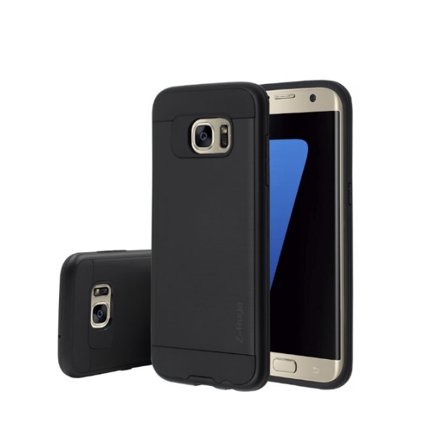 Galaxy S7 Edge Case Z-Roya   Robot-Bear Dual Layer Protective Hybird Armor Case black